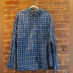 NWT - Goodfellow & Co Long Sleeve Plaid Button Down Shirt Nightfall Blue — XL